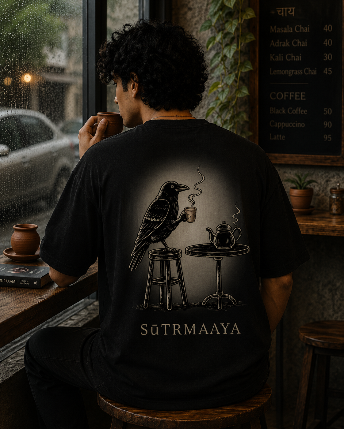 Pehle Chai... Premium Oversized Unisex T-Shirt | Sutrmaaya