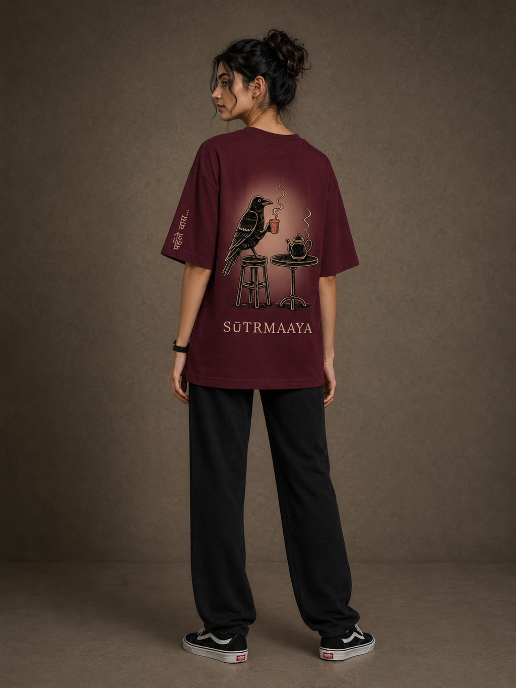 Pehle Chai... Premium Oversized Unisex T-Shirt | Sutrmaaya