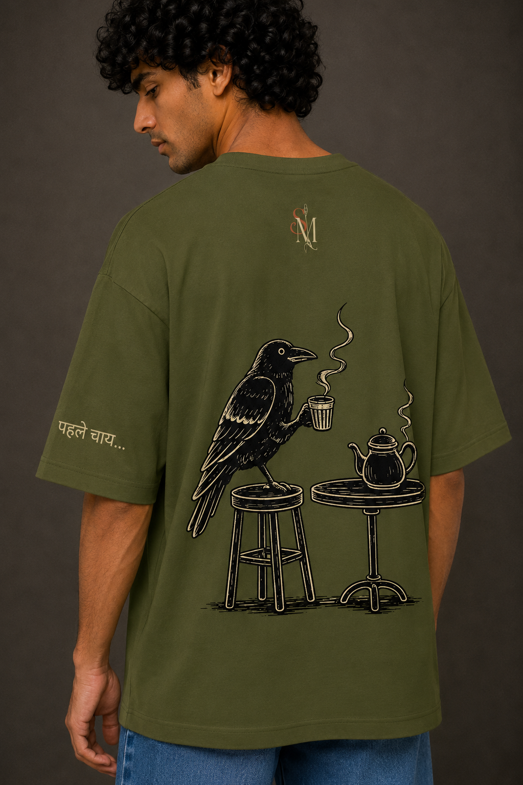 Pehle Chai... Premium Oversized Unisex T-Shirt | Sutrmaaya